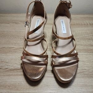 Elegant Metallic Strappy Sandals